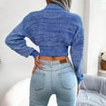 thumbnail image 4 of Womens Fall Fashion 2022! QLEICOM Sweaters for Women, Women's Fashion Casual Colorful Long Sleeve Off Shoulder Knit Sweater Crew Neck Sweater On Clearance, 4 of 8