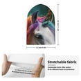 thumbnail image 2 of Pofeuu Colorful Haired White Horse Print Beanie Hat for Men Women Knit Winter Hat Warm Cuffed Skull Beanie Slouchy Soft Unisex, 2 of 6