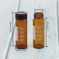 thumbnail image 2 of 30ml 1 oz Glass Bottles with Lids Amber Sample Vial Essential Oil Bottle with White Cap and Writable Patch 28pcs, 2 of 6