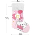 thumbnail image 3 of SKYSONIC Christmas Stockings 2PCS,Cute Baby Elephant with Pink Balloons Big Xmas Stockings Gift Decorations and Party Supplies,Used for Fireplace Decoration Socks Christmas Tree Decoration, 3 of 7