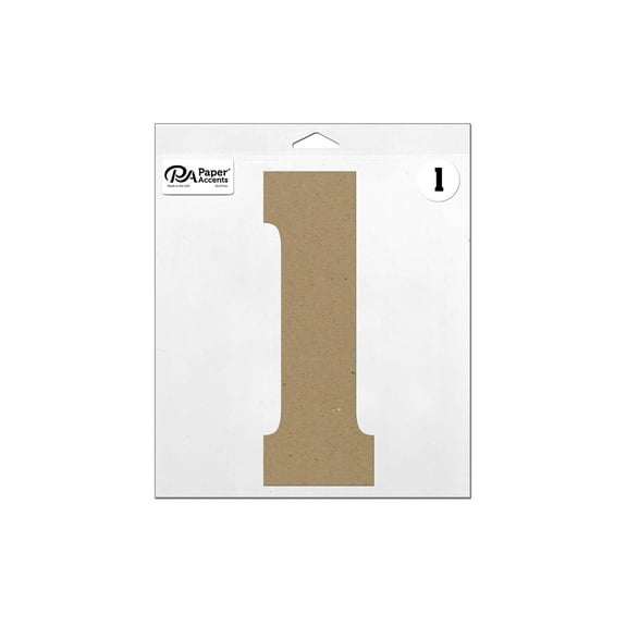 Chipboard Number 11" 1 1pc Natural