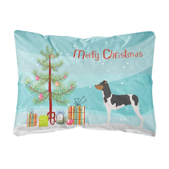 Carolines Treasures BB8477PW1216 Brazilian Terrier Christmas Canvas Fabric Decorative Pillow, 12H x16W, multicolor