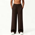 thumbnail image 5 of PNTUTB Women's Activewear Pants Stylish Solid-Color Versatile Pants Casual Stretchy High-Waisted Loose Comfortable Wide-Leg Pants with Pockets, 5 of 7