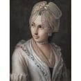 thumbnail image 2 of Pietro Rotari 12x14 Gold Ornate Wood Frame and Double Matted Museum Art Print Titled - An Elegant Young Lady with a Lace Cap (1750-1756), 2 of 4