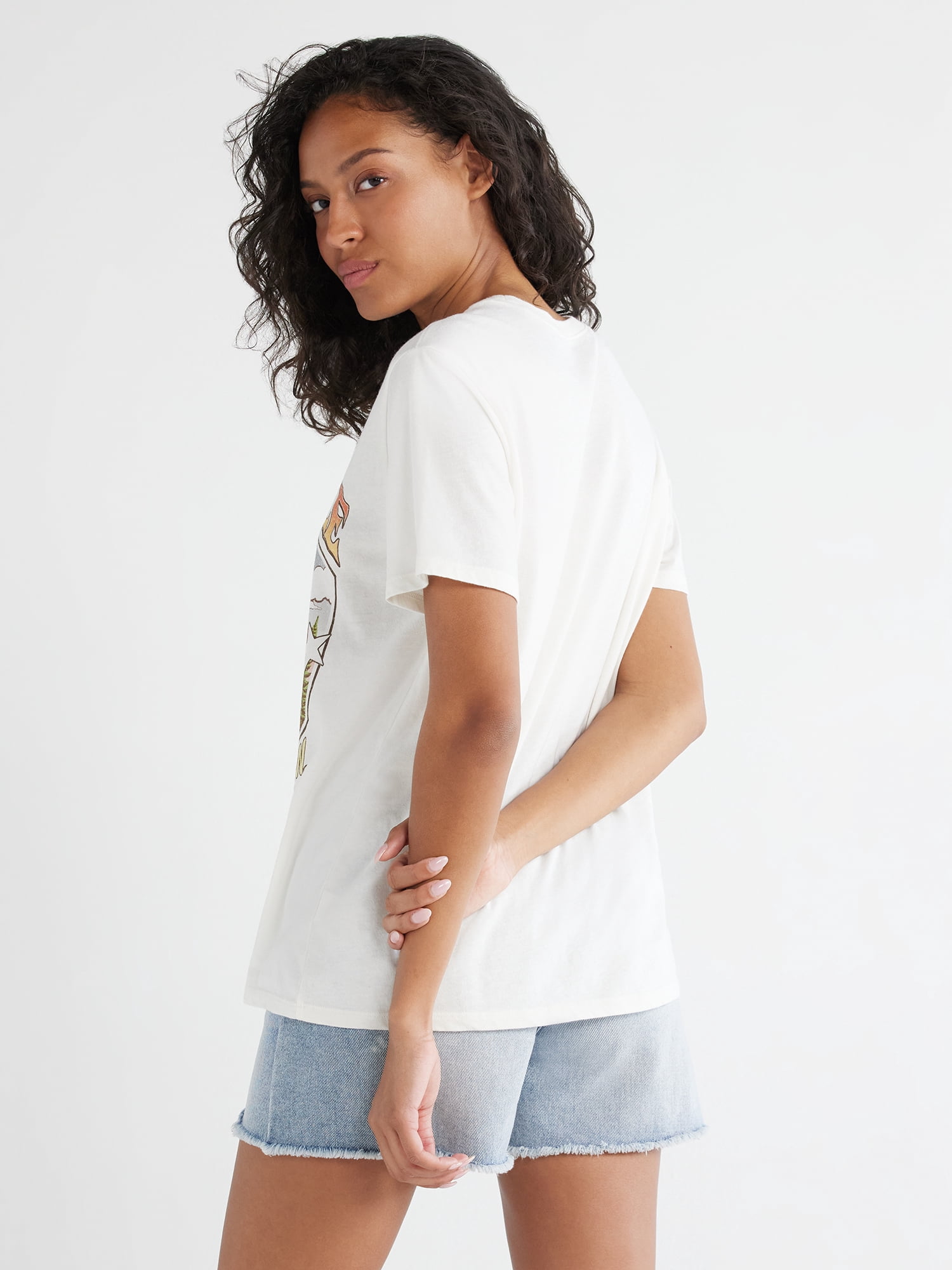 Time and Tru Women's Nashville Graphic Print T-Shirt, Sizes XS-XXXL