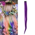 thumbnail image 4 of Highlight  Clip In  Colored Hairpiece  Colored  Highlight Synthetic Hairpiece Clipin  For Girls, 4 of 8