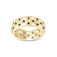 thumbnail image 2 of AFFY Round Simulated Garnet Hollowing Flower Ring for Women 14K Yellow Gold over Silver-9.5, 2 of 5