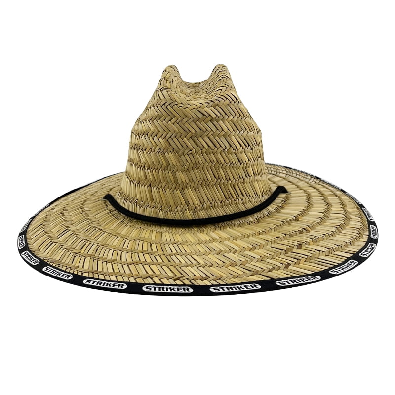 Kuyou Wholesale High Quality Custom Printed Logo Designer Summer Beach Straw Hats Lifeguard Surf Sun Proof Big Brim Straw Hat Other