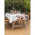 thumbnail image 3 of Outdoor Tablecloths with Umbrella Hole & Zipper, Eucalyptus Leaves Tablecloth Rectangle 60x84 Inch, Brown Summer Botanical Weeping Watercolor Waterproof Table Cloth, Patio/Pool/Picnic Table Covers, 3 of 8
