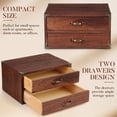 thumbnail image 3 of FONWILYO Drawer Stationery Container Storage Cabinet Wood Rectangular for Adults 1Set, 3 of 6