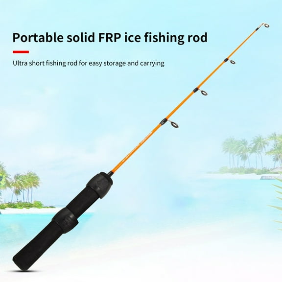 Joernso Portable Fishing Rod Ultrashort Comfortable to Grip Exquisite Universal Ice Fishing Pole for Gifts