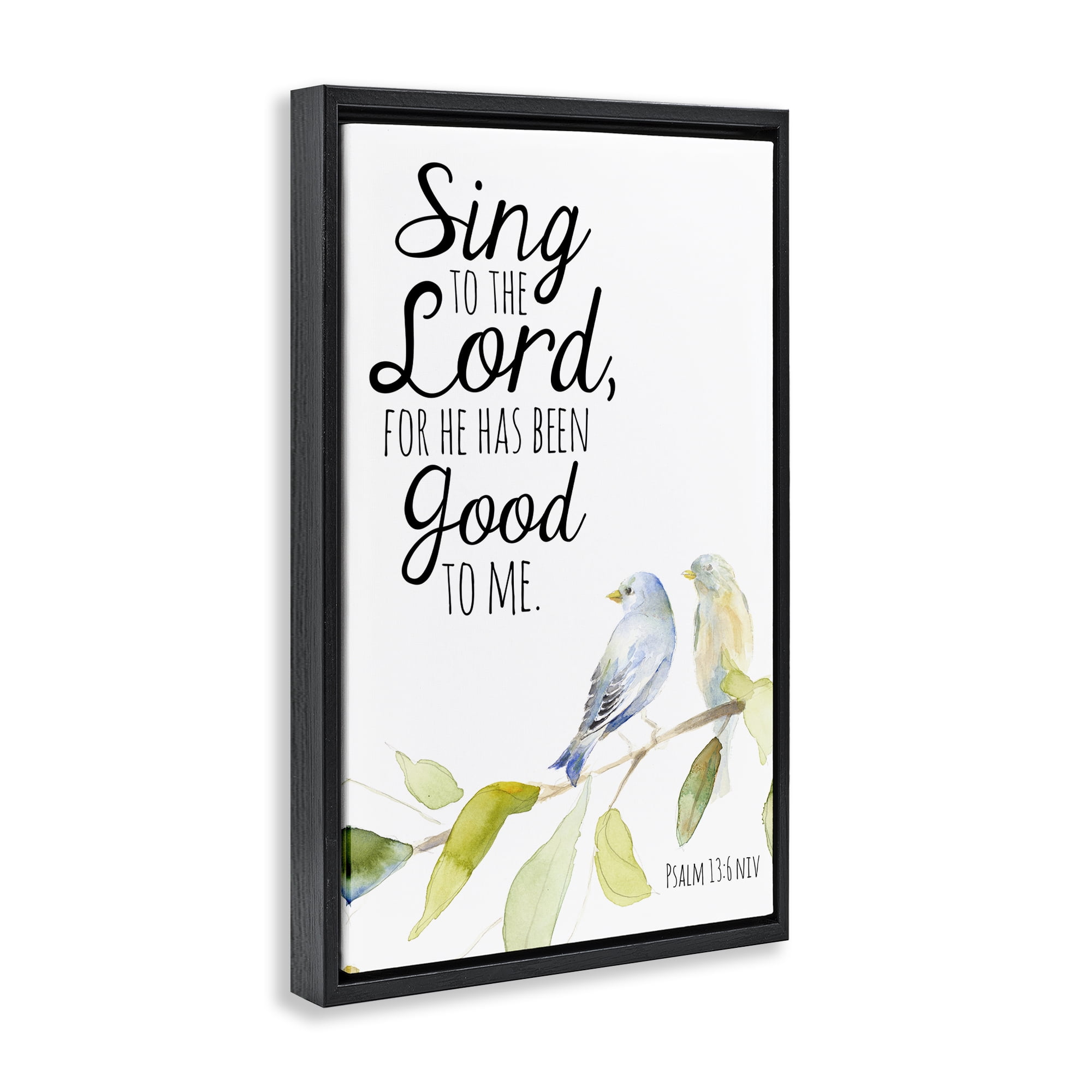 Stupell Industries Sing To The Lord Black Framed Floater Canvas Wall Art, design by Lanie Loreth