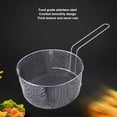 thumbnail image 4 of Kitchen Fry Basket, 9 Inch Stainless Steel Fry Basket with Long Handle, Round Wire Mesh French Chip Frying Serving Food Presentation Tableware for Chips Onion Rings Chicken Wings, 4 of 8
