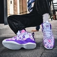 thumbnail image 5 of Novetra Men's High Top Basketball Shoes with Graffiti Style Breathable Mesh and Cushioned Midsole, Suitable for Indoor/outdoor Wear Gifts, 5 of 8