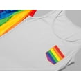 thumbnail image 3 of Men's Pride Tank Top - Rainbow Flag Pocket Design - LGBTQ Supportive Apparel - Comfortable Cotton-Polyester Blend Singlet - XX-Large White, 3 of 6