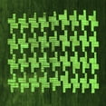 thumbnail image 1 of Ahgly Company Indoor Square Abstract Green Modern Area Rugs, 5' Square, 1 of 4