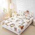 thumbnail image 4 of spefrowx Watercolor Western Cowboy King Sheets for Girls Women, Boho Floral Boot Hat Bedding, 4pcs, 1 Flat Sheet, 1 Fitted Sheet and 2 Pillowcases, 4 of 6