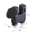 thumbnail image 3 of Wall Mounted Faucet 1 In 2 Out Diverter Angle Valve Dual Control Bathroom Faucet for Self Cleaning (Black), 3 of 5