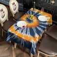 thumbnail image 2 of Orange Blue Tie Dye Mandala Pattern Rectangle Tablecloth 60"x120",Waterproof Polyester Rectangle Table Cloth, Wipeable Spillproof Polyester Tablecloth for Dining, Camping, Indoor and Outdoor, 2 of 6