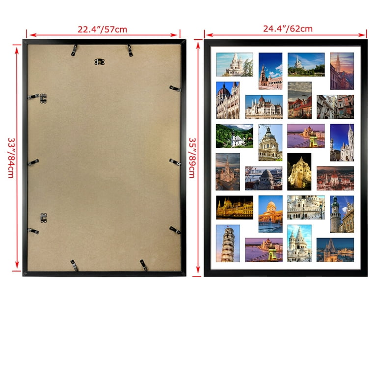 2 Opening 4x6 Rectangular Collage Frame with 1 Mat - Craig Frames