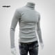thumbnail image 3 of Camiseta De Punto Elástico De Manga Larga Para Hombres Jersey De Color Sólido Suave Para Otoño Inviernopangjing, 3 of 4