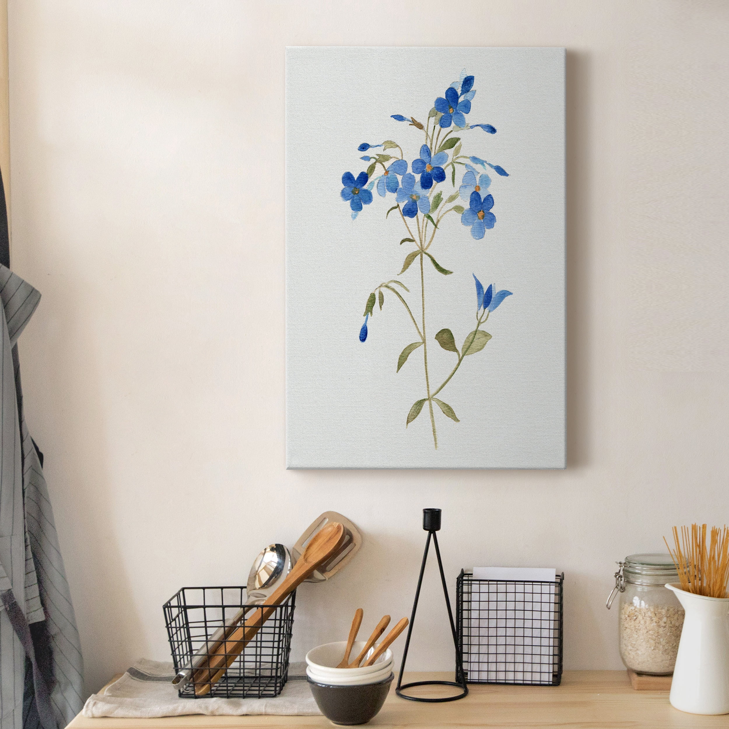 Blue Blossom Botanical II Premium Gallery Wrapped Canvas - Ready to Hang - 40 x 60