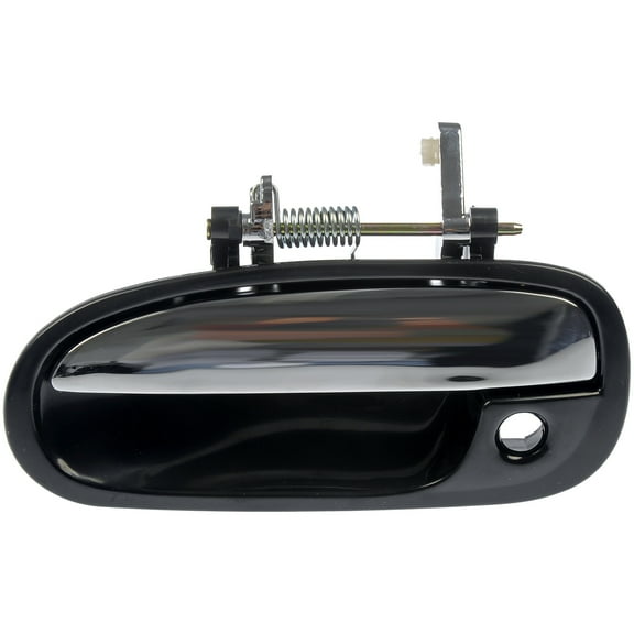 Dorman 80673 Front Driver Side Exterior Door Handle for Specific Honda Models, Black and Chrome