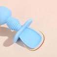 thumbnail image 4 of Silicone Baby Training Cutlery Set - BPA Free, Spoon and Fork (Blue), 4 of 5