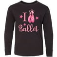 thumbnail image 3 of Inktastic I Love Ballet Long Sleeve Youth T-Shirt, 3 of 5