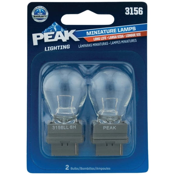 PEAK 3156 12.8V Mini Incandescent Automotive Bulb (2-Pack) 3156LL-BPP