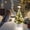 Coffee, variant on YIMWNYI Mini Christmas Tree, Flocking White Christmas Tree, Small Decoration, LED Lights, Perfect for Home or Office, Ideal for Apartments, Kitchen, Dining Room, Festive Ornaments