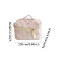 thumbnail image 3 of Yibooy Quilted Makeup Bag Portable Cosmetic Pouch Cotton for Women Girls (Style 1), 3 of 9