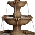 thumbnail image 5 of Arosco 43" High Large Italian Outdoor Decor Sand Stone Floor Fountain with Light LED 3-Tier Outside Garden Patio, 5 of 13