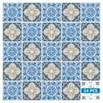 thumbnail image 2 of Mi Alma Floral Blue Yellow Tile Stickers - Removable Vinyl 4x4, 24 pcs, 2 of 11