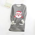 thumbnail image 4 of WEAIXIMIUNG Chandails en Molleton pour Femmes Sans Capuche Manches Longues Col Rond Poche Rembourré Pull Chaud, 4 of 5