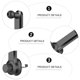 thumbnail image 3 of WEUVEB 2Ud Accesorios Soporte Para Teléfono En Auto Clips Negro Para Rejilla De Ventilación, 3 of 8