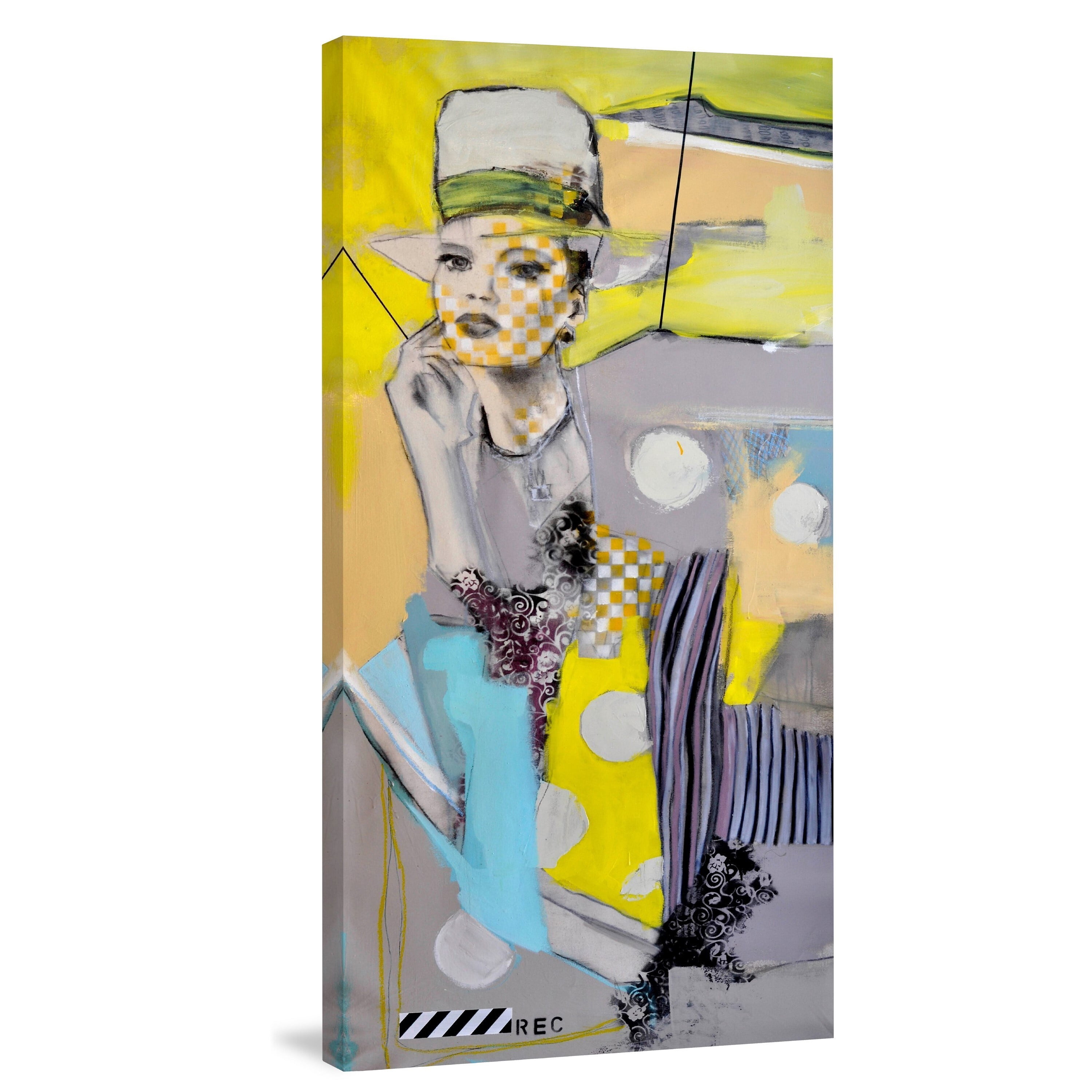 MARMONT HILL 'Mimography Biopic' Painting Print on Wrapped Canvas - Multi-Color 18 x 36