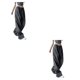 thumbnail image 3 of Jumpingount Pantalón de poliéster para hombre y mujer, banda elástica, informal, transpirable, lavable, fácil de combinar, pantalón largo de Gris oscuro SG 2piezas, 3 of 4