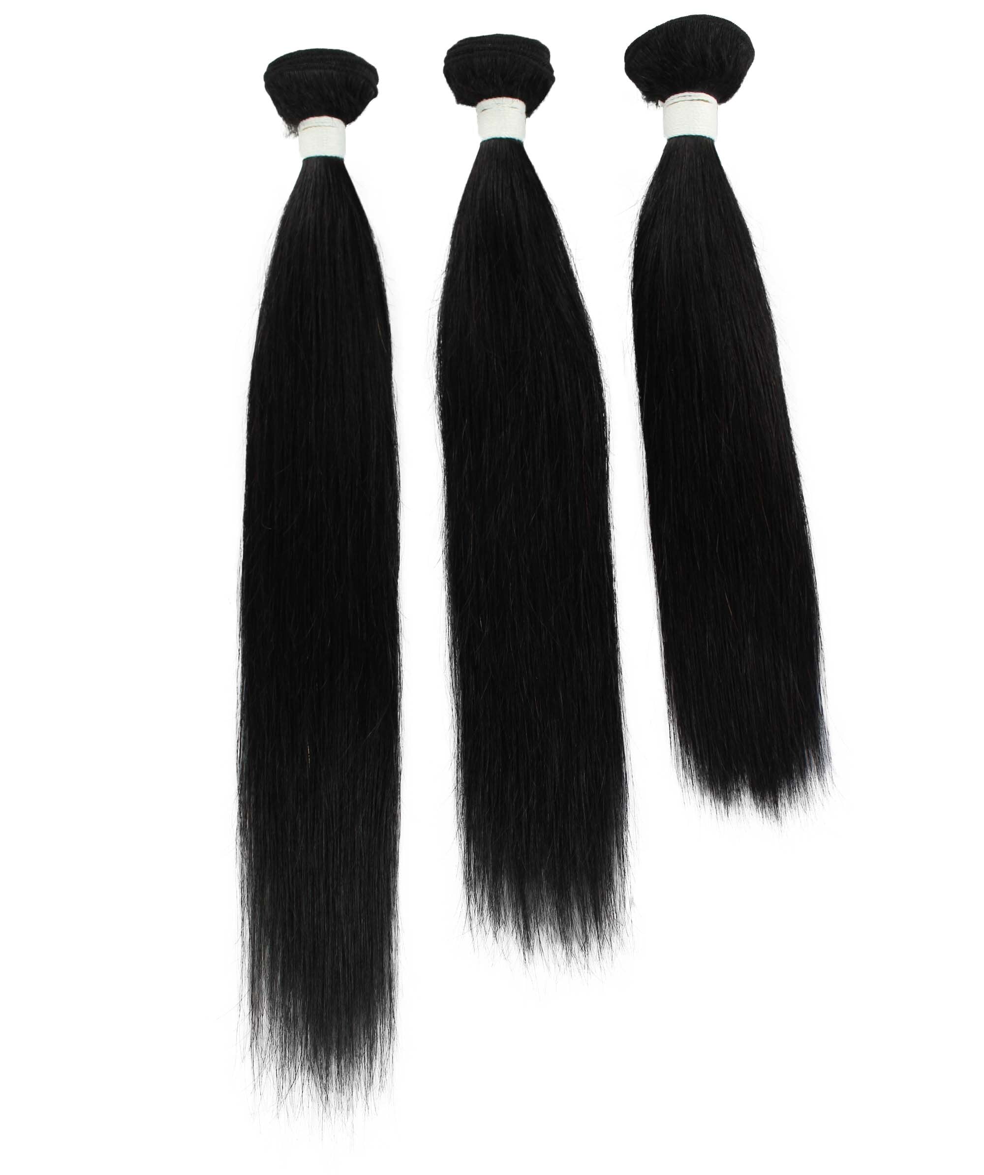 LUXLUXE Rico 100% Unprocessed A7 Grade Human Hair Bundle 10 Inches 101214 Lengths Free Part 4X4 Hand Tied Swiss Lace Closure