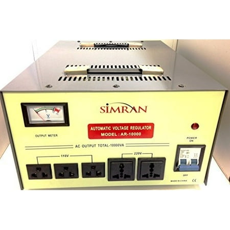Dual Regulated Power Supply - Simran Power Converter Regulator Stabilizer with Built-In Voltage Transformer, 10000W (AR-10000)