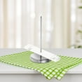 thumbnail image 4 of OFFIGAM 1Pcs Silver Chrome Plated Alloy Ticket Holder for Cashier Counter Stable Base Versatile Application, 4 of 8