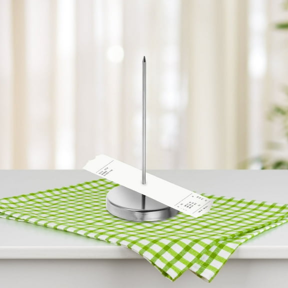 LEORX Desk Receipt Holder Receipt Holder Plastic Silver for Office 1Pack