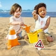 thumbnail image 3 of Hape: Sand Construction Playset - 4pc Beach Toy Set, Digger Bucket, Bulldozer Shovel, Safety Cone, Indicator, Scoop & Dig, Water Play, Kids Ages 3+, 3 of 7