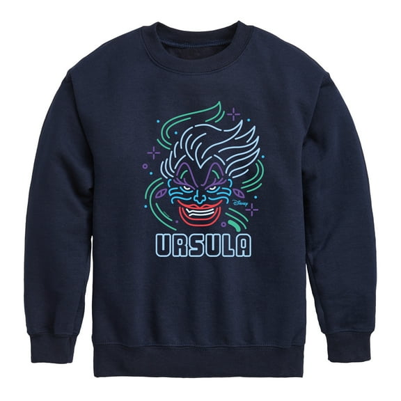 Disney Villains - Neon Ursula - Toddler & Youth Crewneck Fleece Sweatshirt