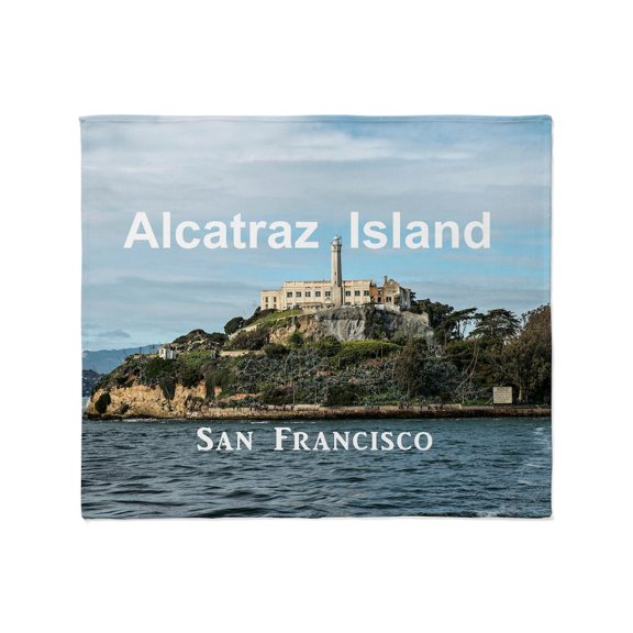 CafePress - Sanfrancisco_18.8X12.6_Alcatrazislan Throw Blanket - Soft Fleece Throw Blanket, 50"x60" for All Ages