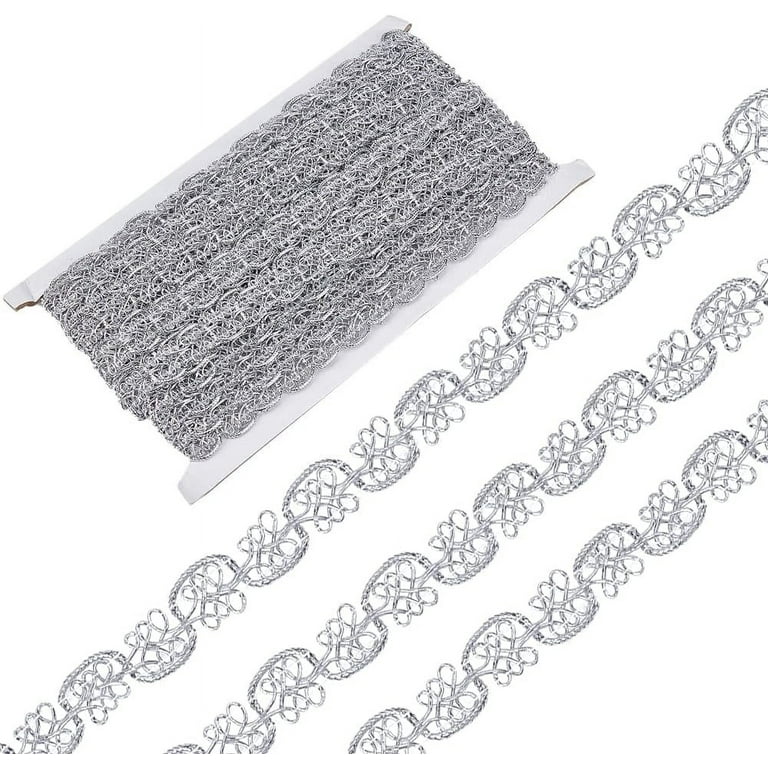 14.8Yds Metallic Lace Ribbon 1/2 Inch Yarn Gold Gimp Trim