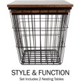 thumbnail image 6 of ZXNYH (Gray) Nesting End Tables with Storage, 6 of 8