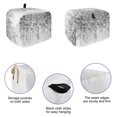 thumbnail image 5 of Toaster Cover 4 Slice, Grey Botanical Dustproof Bakeware Oven Protector with Top Hook, Weeping Eucalyptus Leaves Watercolor Waterproof Small Kitchen Appliance Toasters Dust Cover, 12"x11"x8", 5 of 9