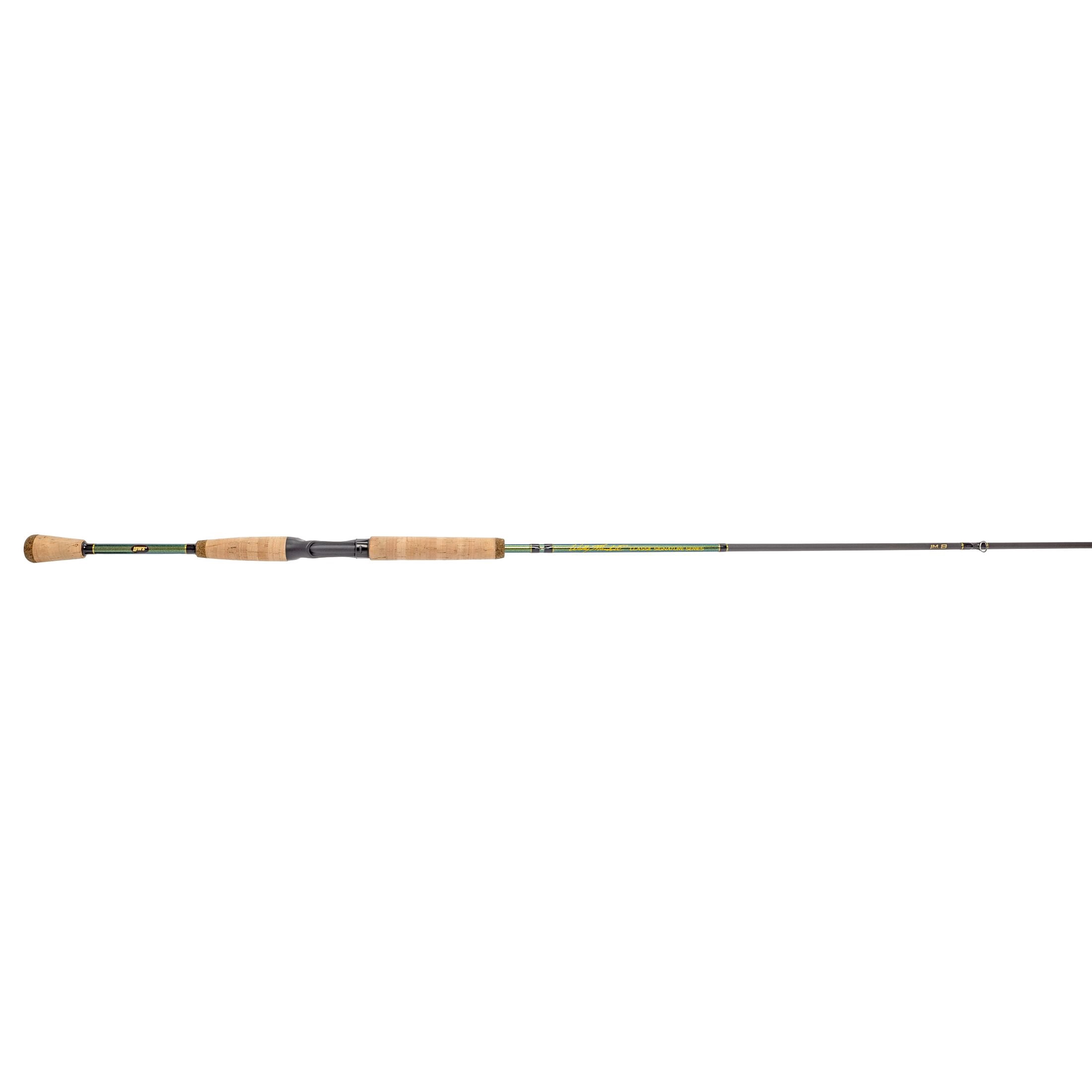 Lew''s Wally Marshall Classic Signature Casting Fishing Rod, 5-Foot 6-Inch 1-Piece IM8 Graphite Rod, Medium-Light Power, Moderate Action, Stainless Steel Guides, Cork Split-Grip, Black/Green
