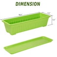 thumbnail image 2 of Thicken Window Box Planter, 1 Pack Plastic Vegetable Flower Planters Boxes 17 Inches Rectangular Flower Pots with Saucers for Indoor Outdoor Garden, Patio, Home Decor (Green), 2 of 6